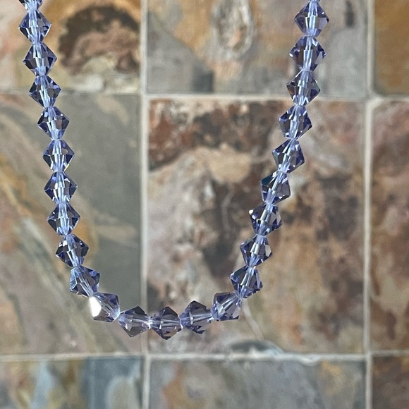 Swarovski Crystals Bicone Bead Hand Strung Necklace - Picture 7 of 8